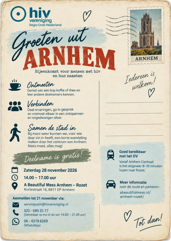 Achterkant Groeten uit Arnhem 28.11.2026