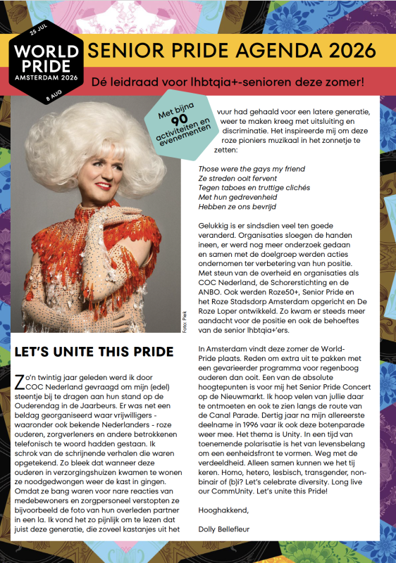 Schermafbeelding senior Pride Agenda. 2026 07